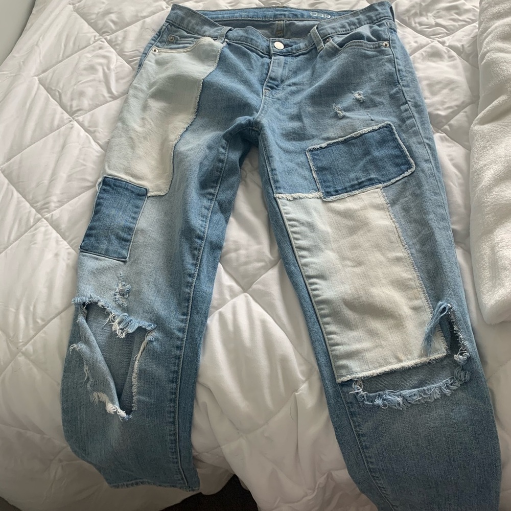 GAP patchwork jeans